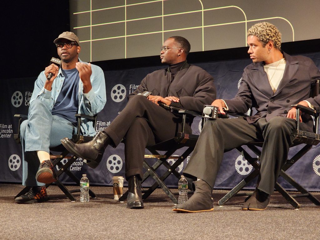 (L to R): RaMell Ross, Ethan Harisse, Brandon Wilson after the NYFF 62 press screening of 'Nickel Boys' (Carole Di Tosti)