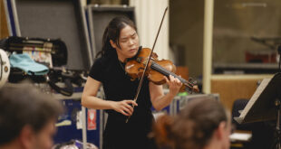 Esther Yoo recording with the RPO at Henry Wood Hall, London, 20 September 2024