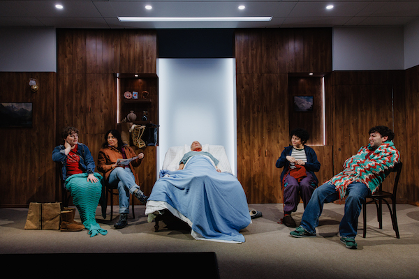 Nina White, Nadine Malouf, Peter Friedman, Alia Shawkat, and Misha Brooks in the 2026 production of 'You Got Older' (photo by Marc J. Franklin)